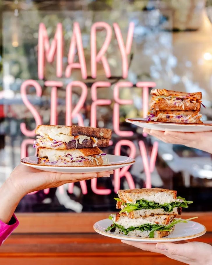 Mary St Bakery's trio of sandwiches