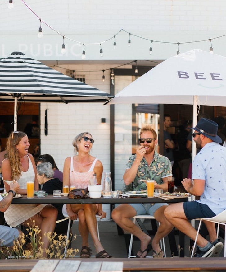 People eating and drinking at General Public in Scarborough
