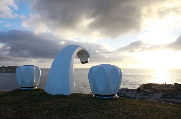 A sculpture at the sculpture by the sea sydney exhibition 