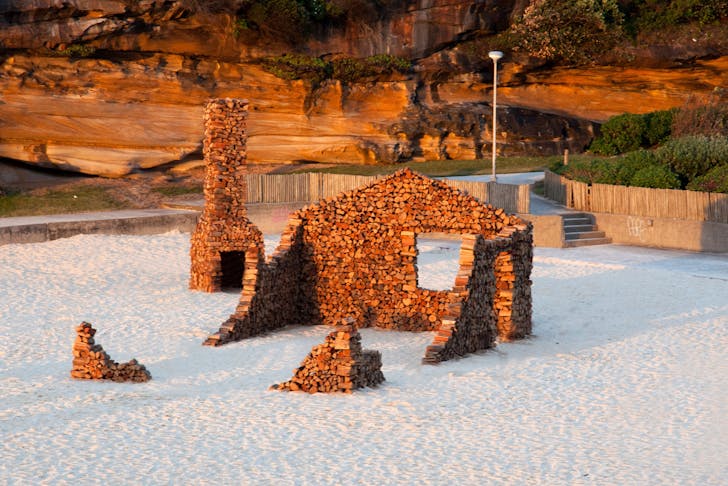 A sculpture at the sculpture by the sea sydney exhibition 