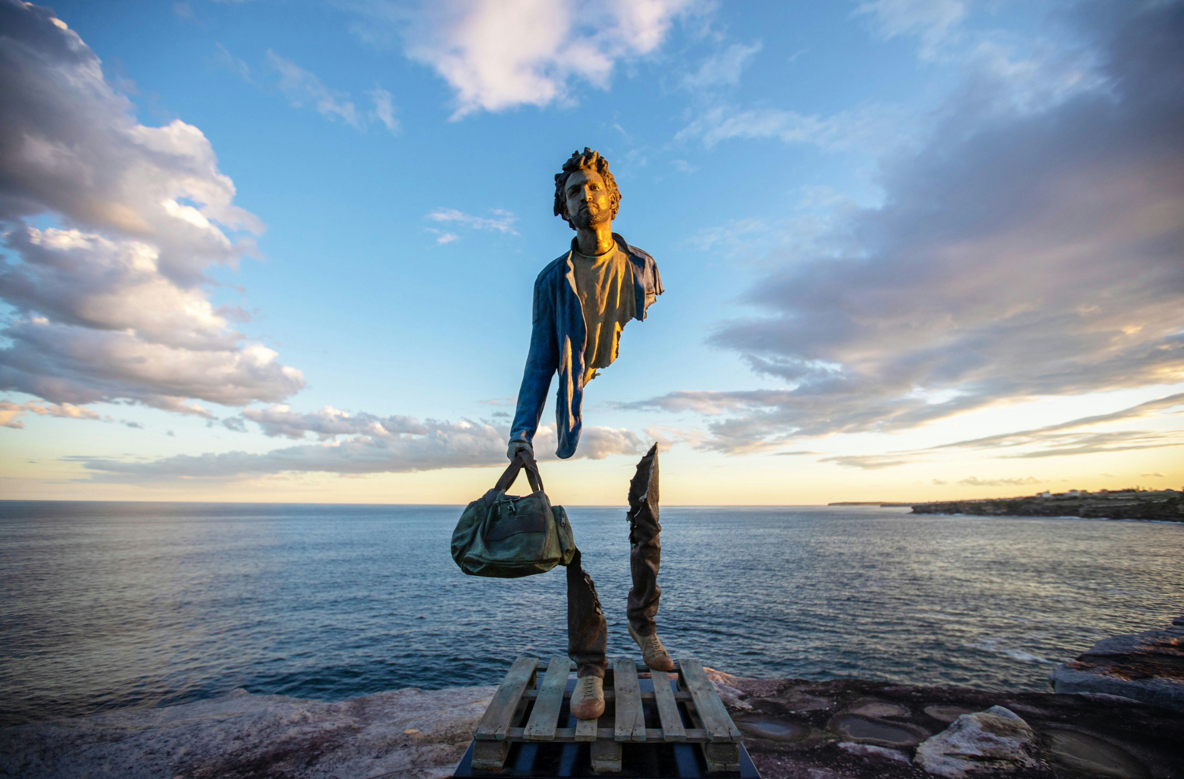 A sculpture at the sculpture by the sea sydney exhibition 