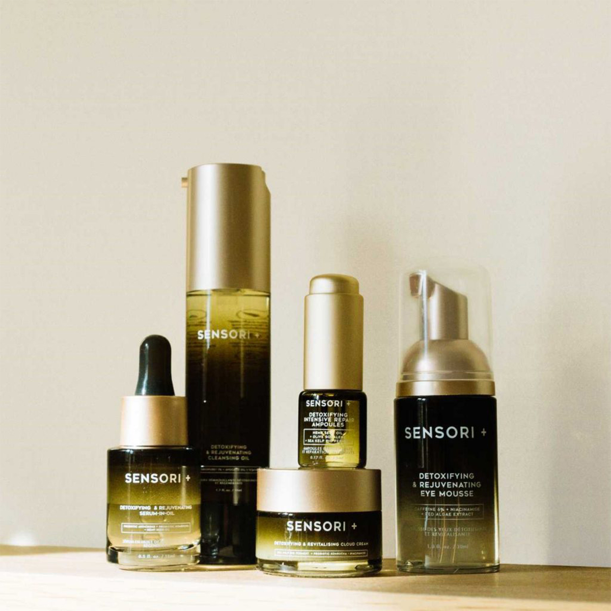 A selection of Sensori+ products in bottles