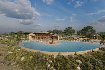 An artist's impression of the serengeti resort