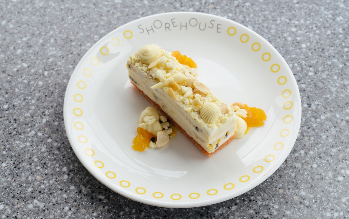 a plate with a gourmet ice cream sandwich on at Shorehouse