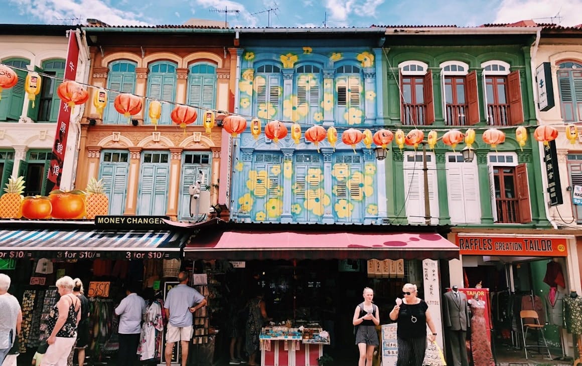 colourful buildings in Singapore