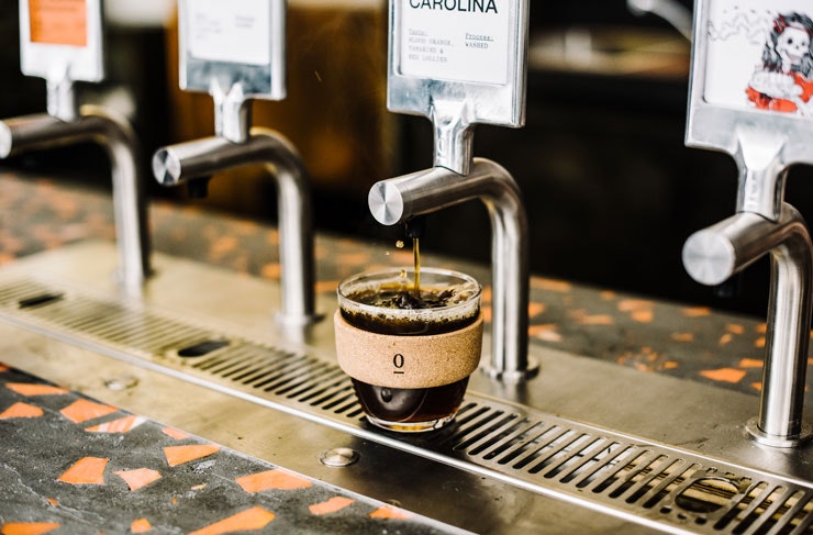 Single O's self-serve filter coffee taps. 