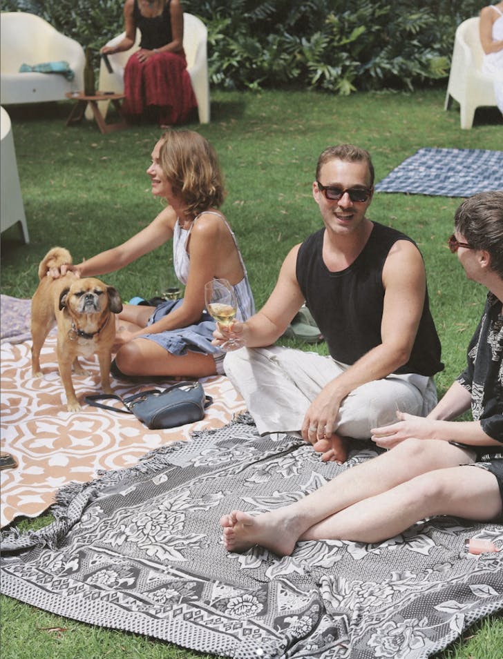 Skigh Wine back lawn picnic
