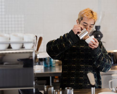 barista at skittle lane brookvale, a cafe in sydney's northern beaches