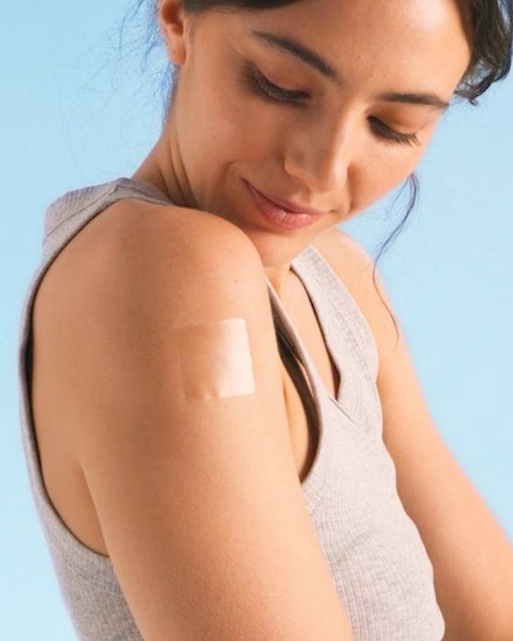Someone with a patch on their arm.