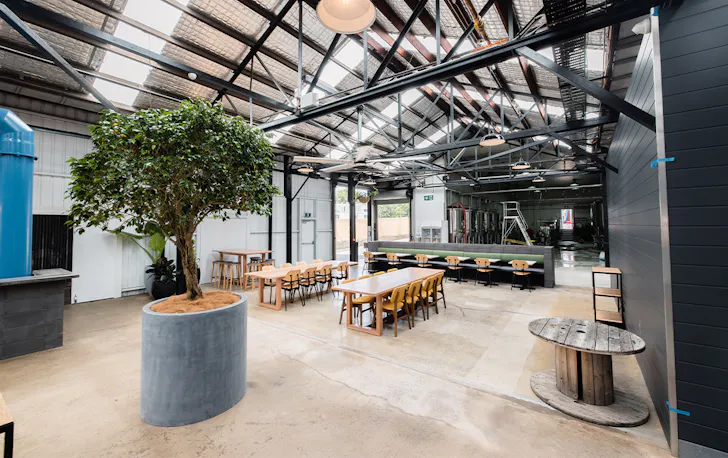 interior of warehouse style brewery