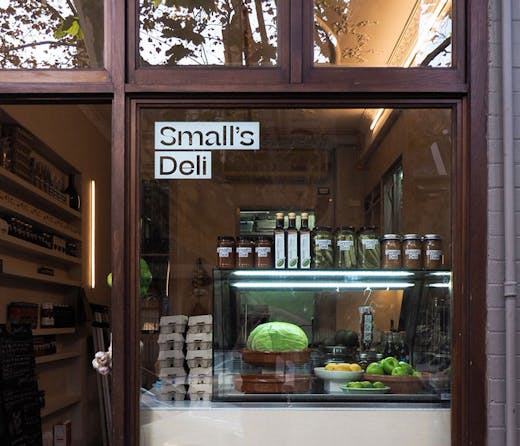 The front facade of Small's Deli in Potts Point. 