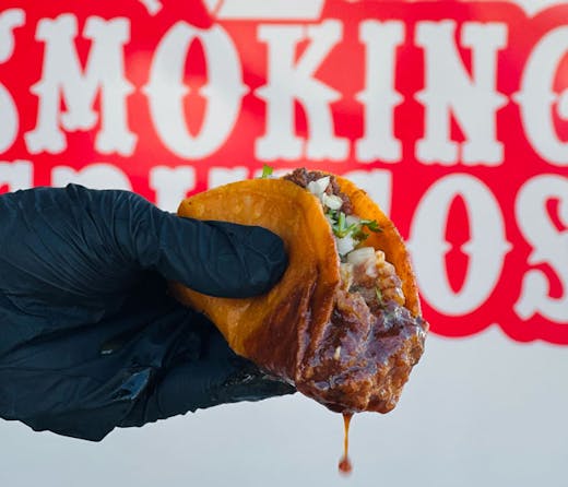 A birria taco from Smoking Gringos 