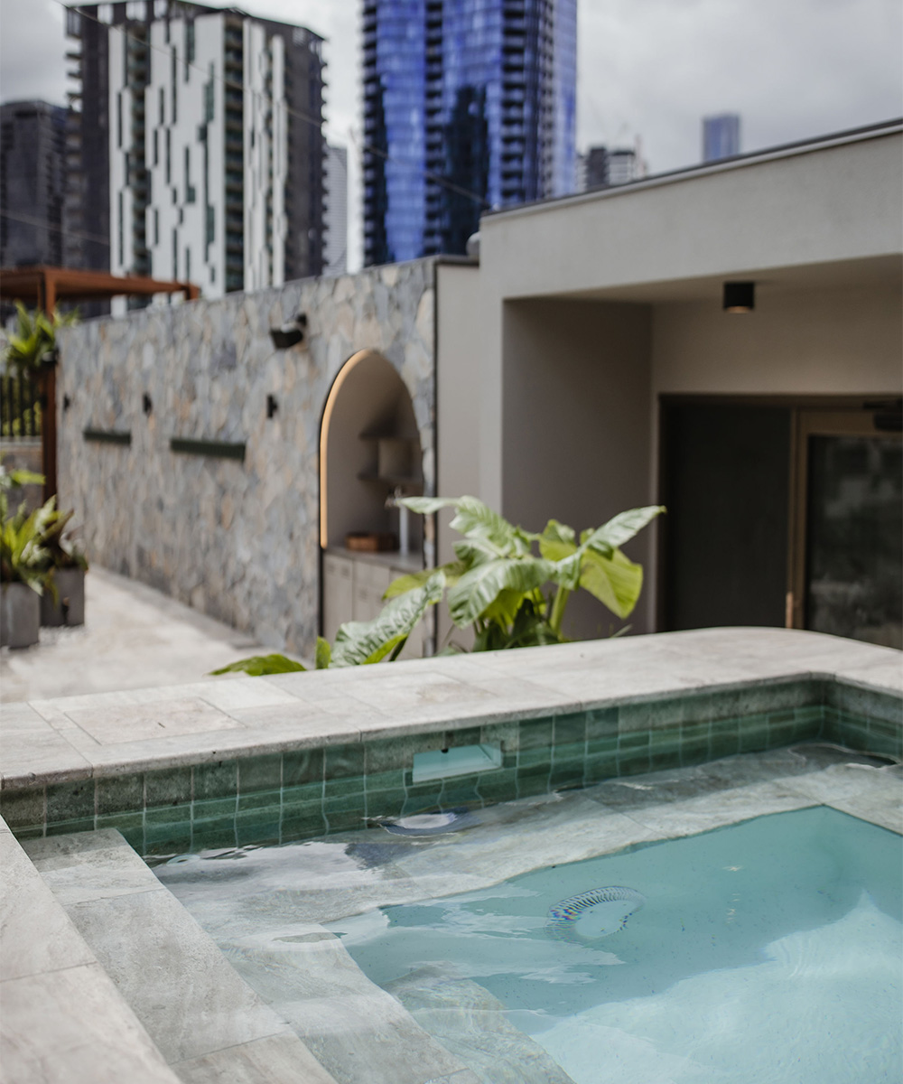 a rooftop plunge pool