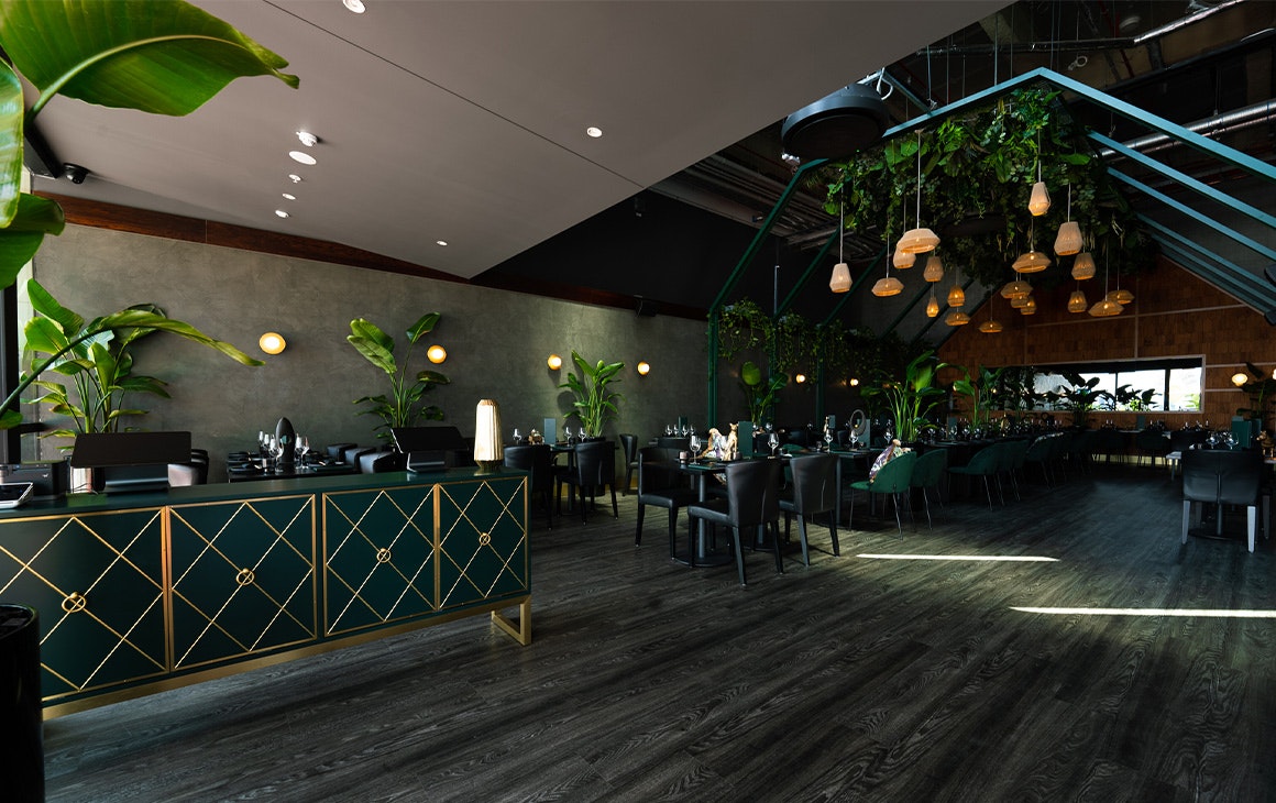 the indoor dining space from another angle