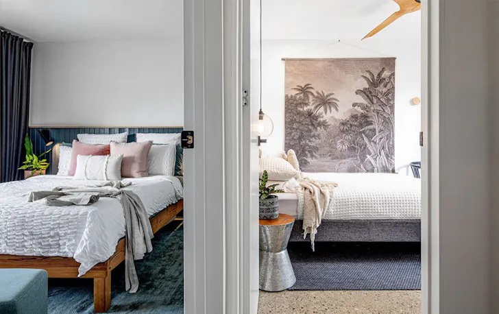 view into two bedrooms