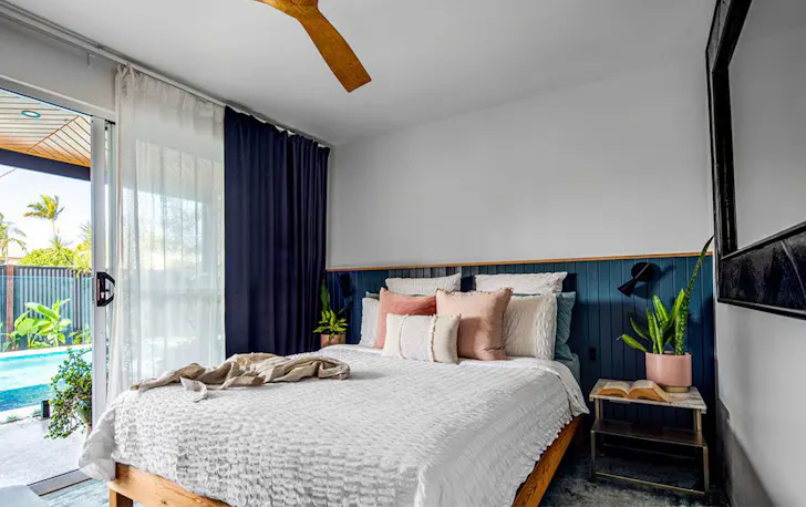 a double bedroom, stunninly decorated