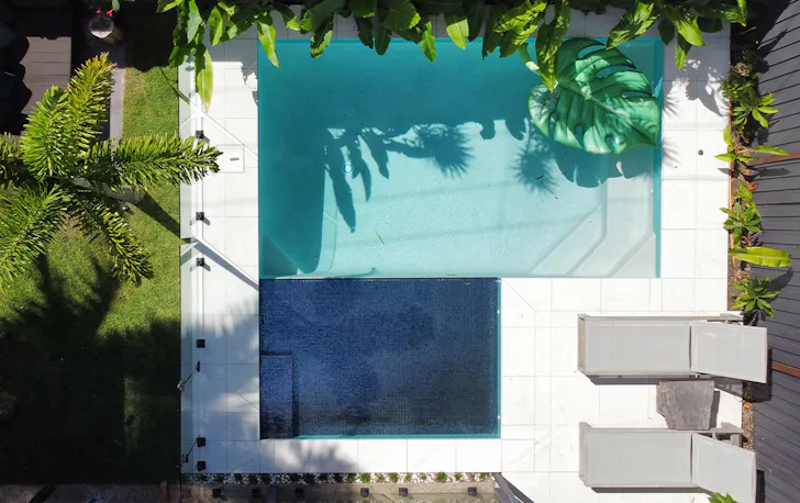 a pool seen from above