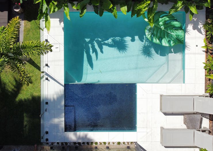 a pool seen from above