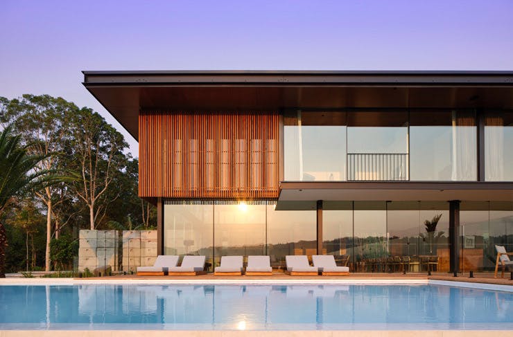 The infinity pool at Soma Byron Bay