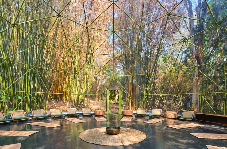 geodesic yoga dome at Soma Byron Bay