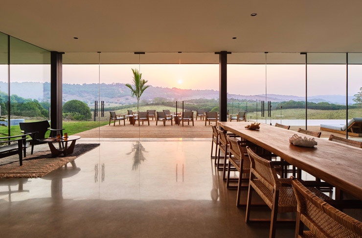 the dining area at Soma Byron Bay