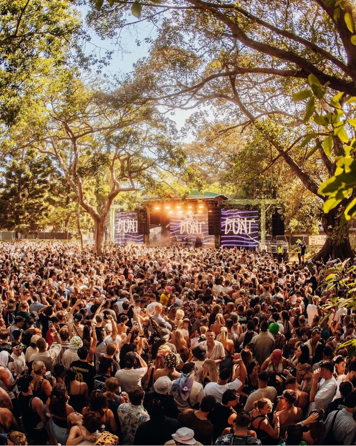 A packed stage at Field Day in Sydney