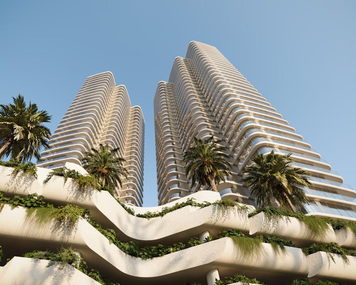 south beach view of towers