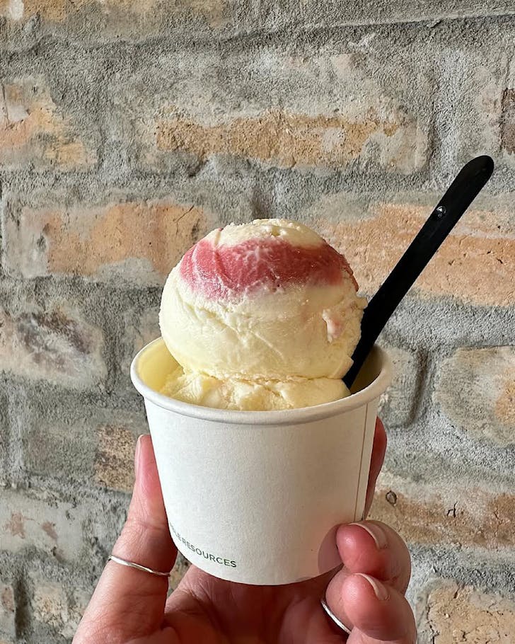 A cute cup of ice cream from Sparrow & Sweet.