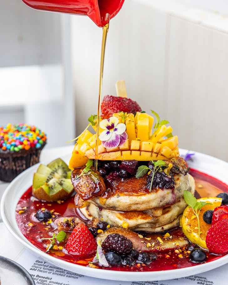 instagrammable pancakes at speedos cafe bondi one of the best breakfast and brunch spots in sydney