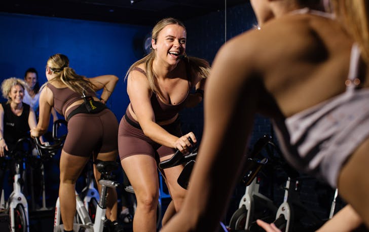 People at a spin class in Perth