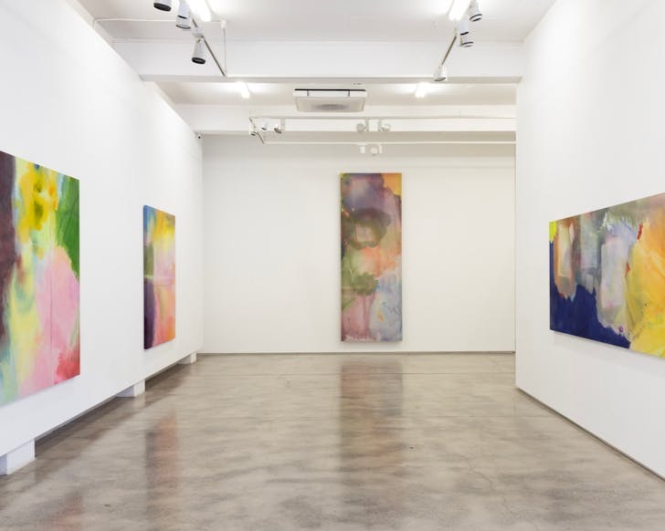 Colourful painting on white walls at Sullivan + Strumpf Sydney
