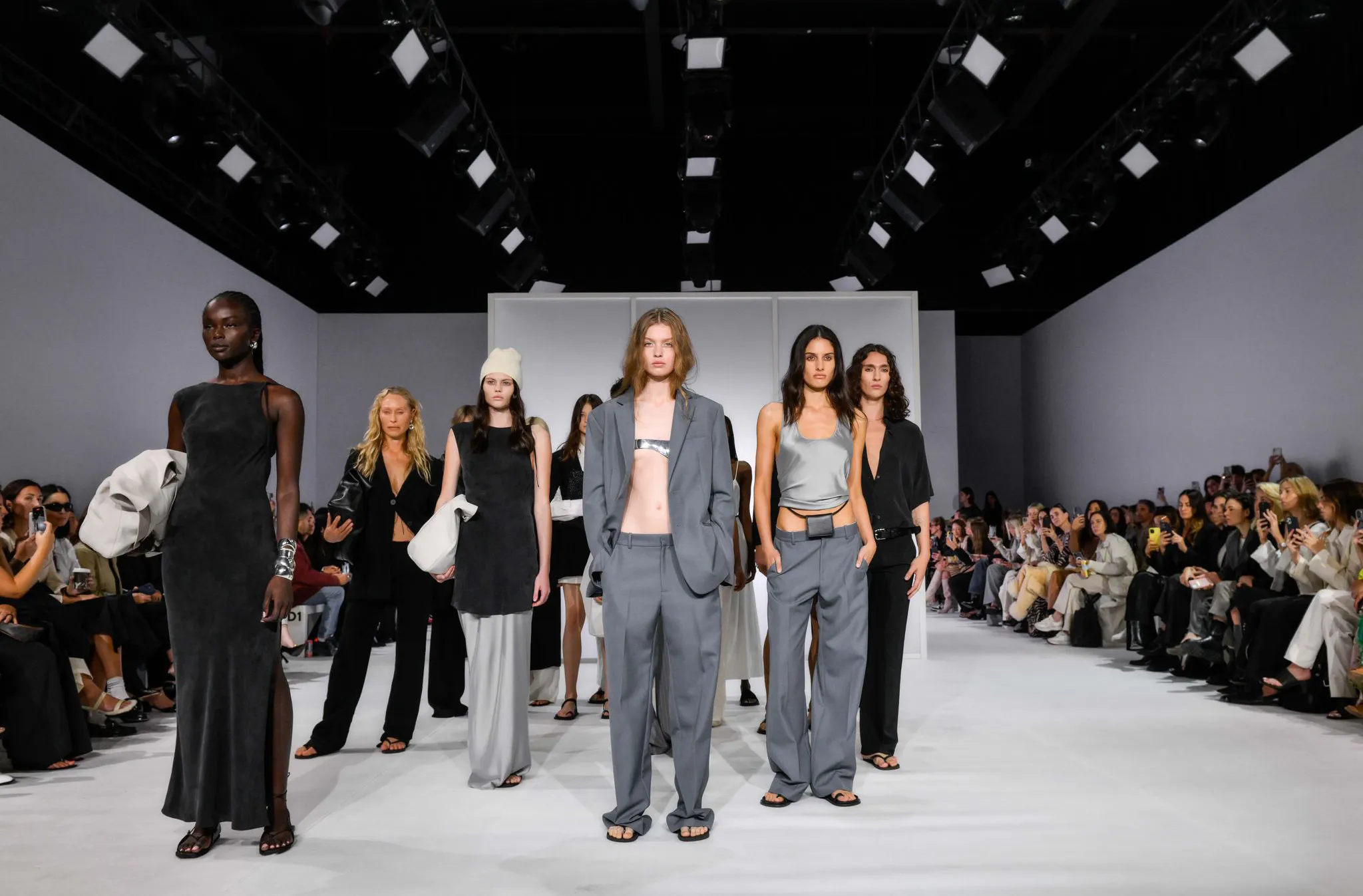Models on the catwalk for the St Agni AAFW 2023 show