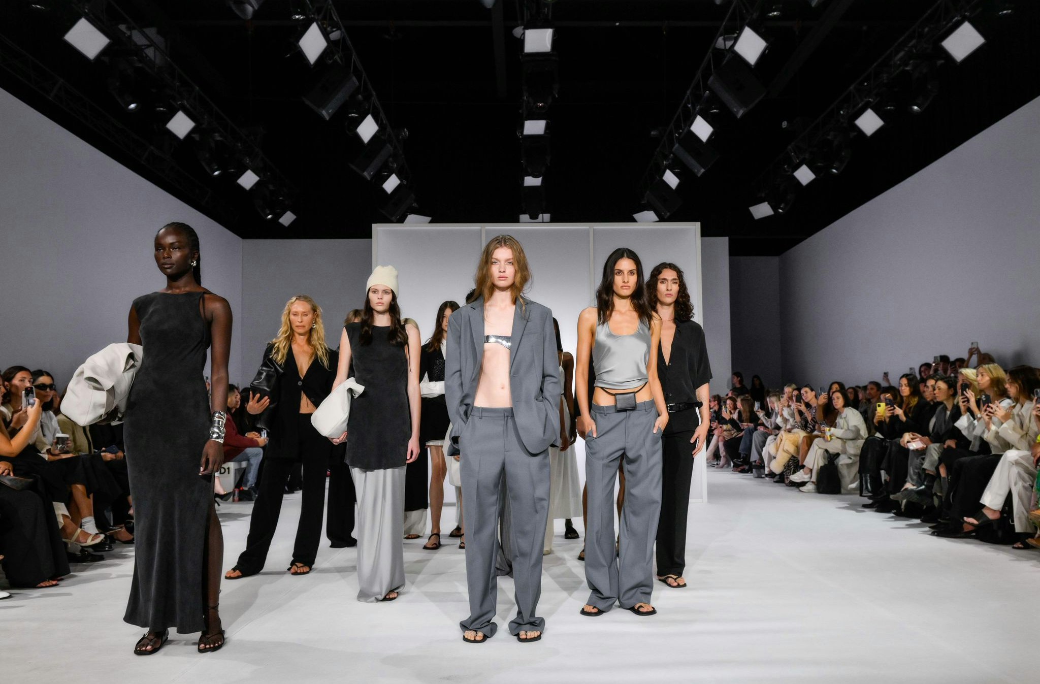 Models on the catwalk for the St Agni AAFW 2023 show