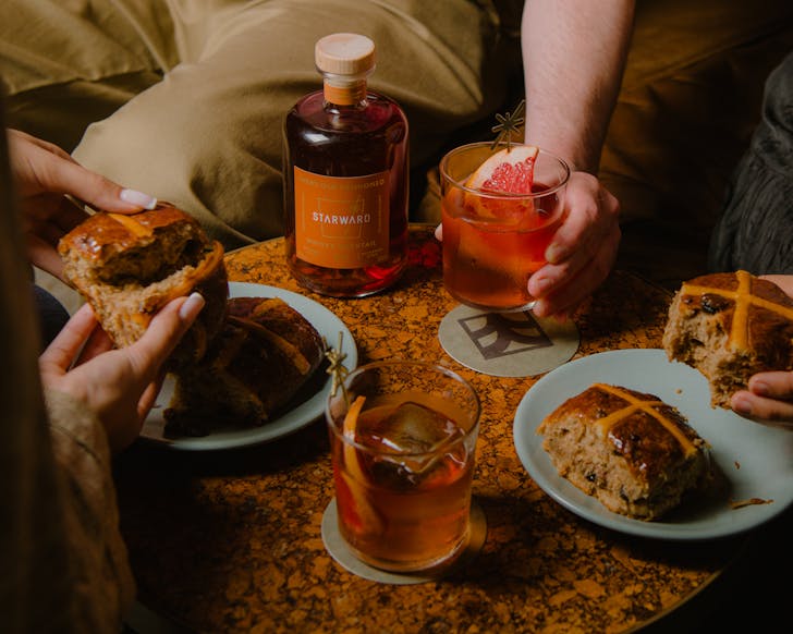ace hotel starward x andy bowdy whisky hot cross buns sydney