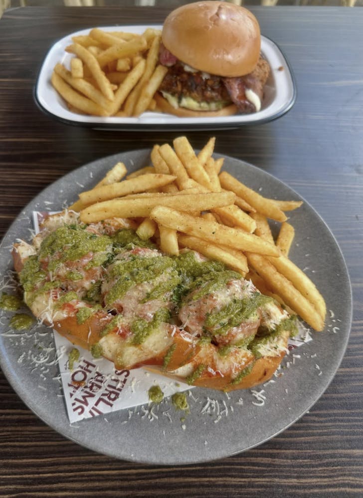 the stirling arms hotel food plates