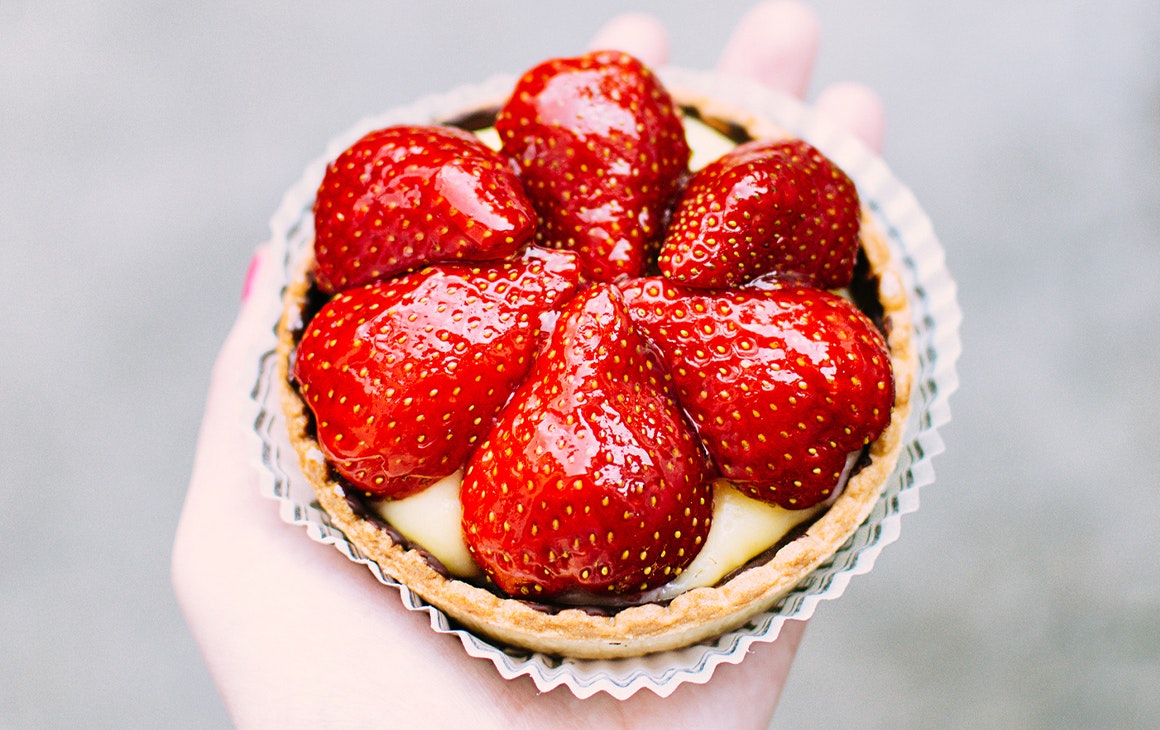 a strawberry tart