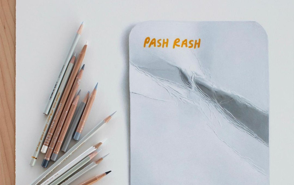 a drawing of a card that says pash rash