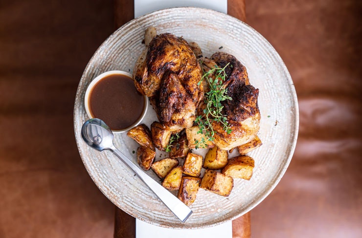 A roast chicken. 