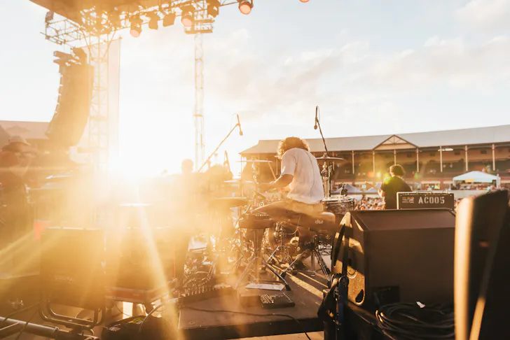 a musician onstage