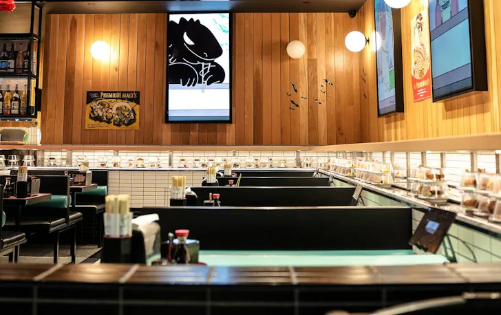 A sushi train restaurant in Perth
