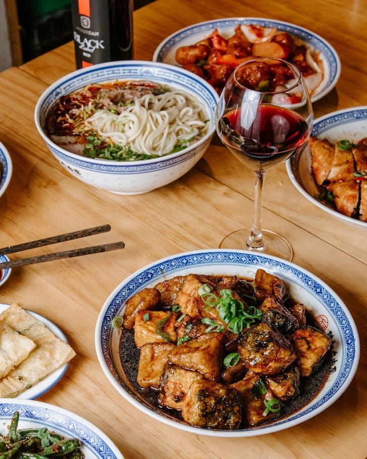 spicy noodles and dumplings at sydney byo restaurant mr chen beef noodle
