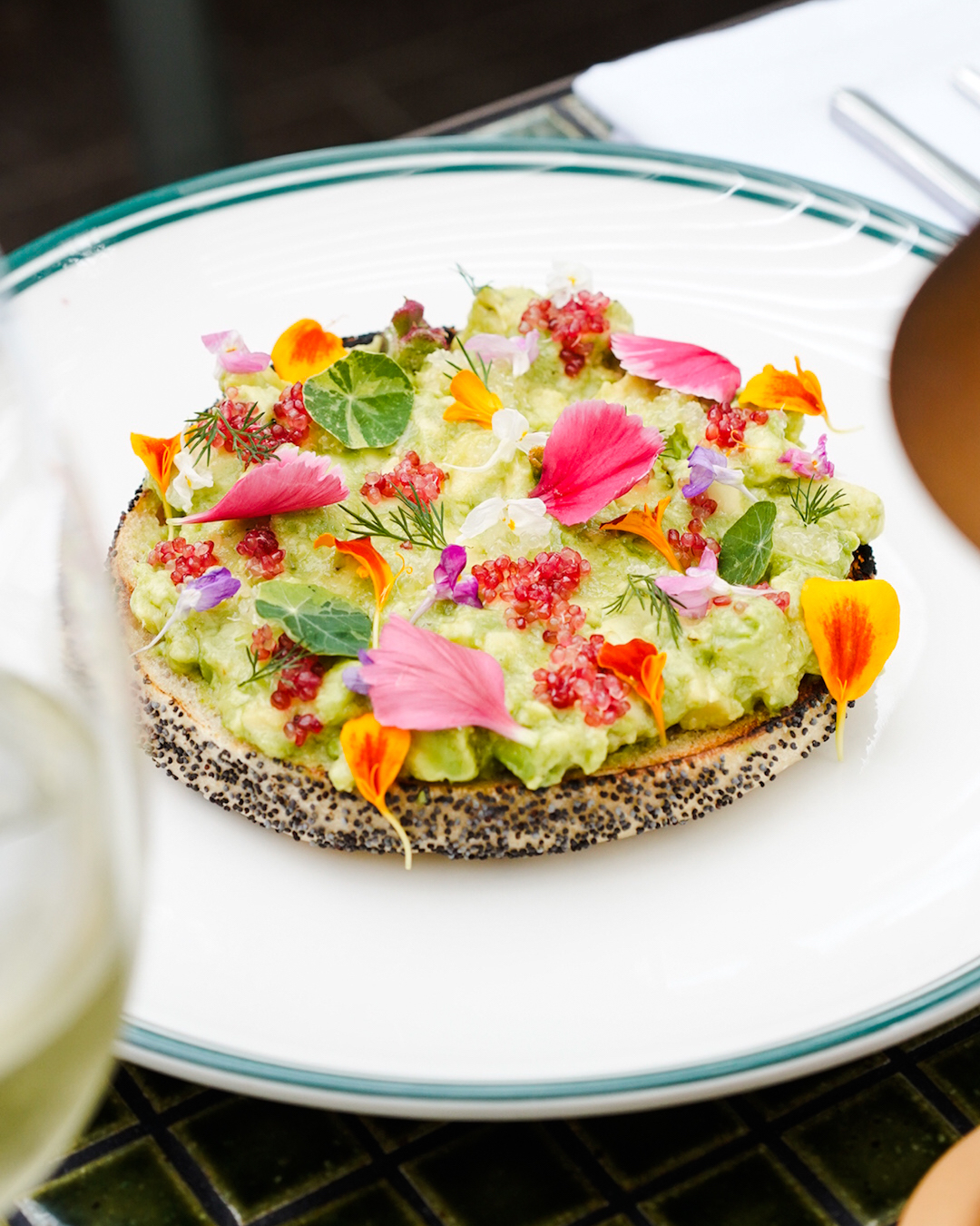 the avocado bagel from the waratah's bottomless brunch, one of the best sydney mardi gras 2024 events