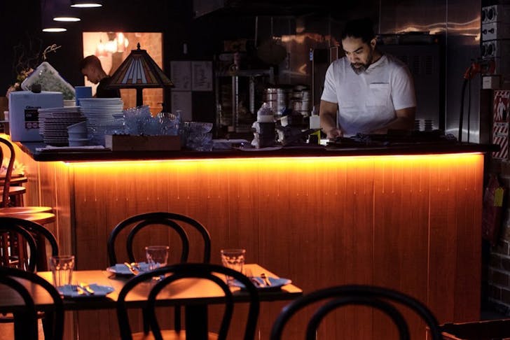 Chef Henry prepares at Tala, one of Auckland's most romantic restaurants.