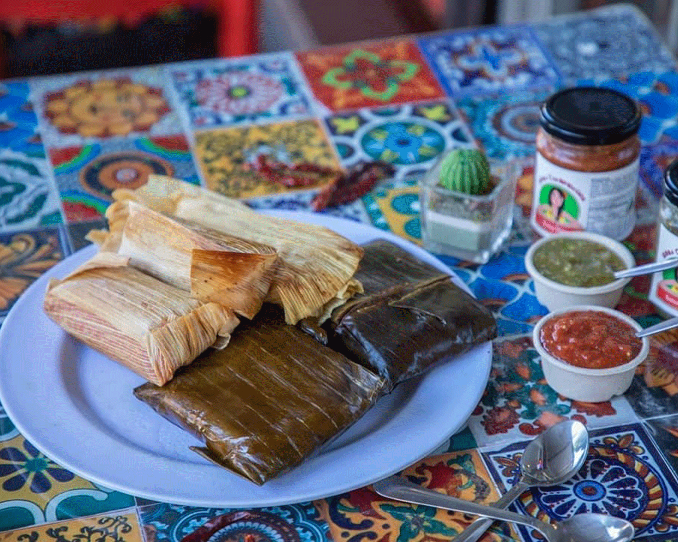 tamales and salsas