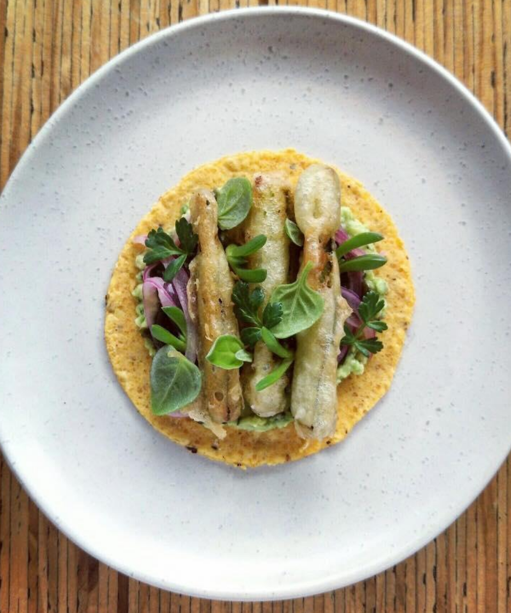 Piquant plant-based taco from Hillside Kitchen and Cellar