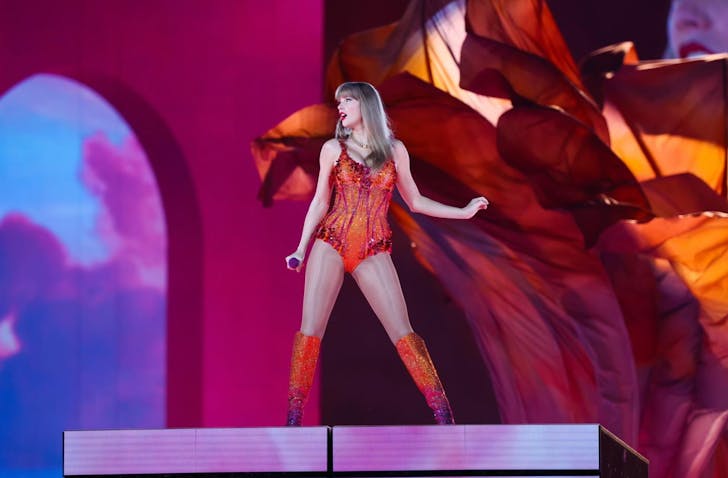 taylor swift orange bodysuit at eras tour 