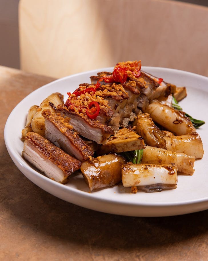 a plate of pad see yew at brisbane thai restaurant same same