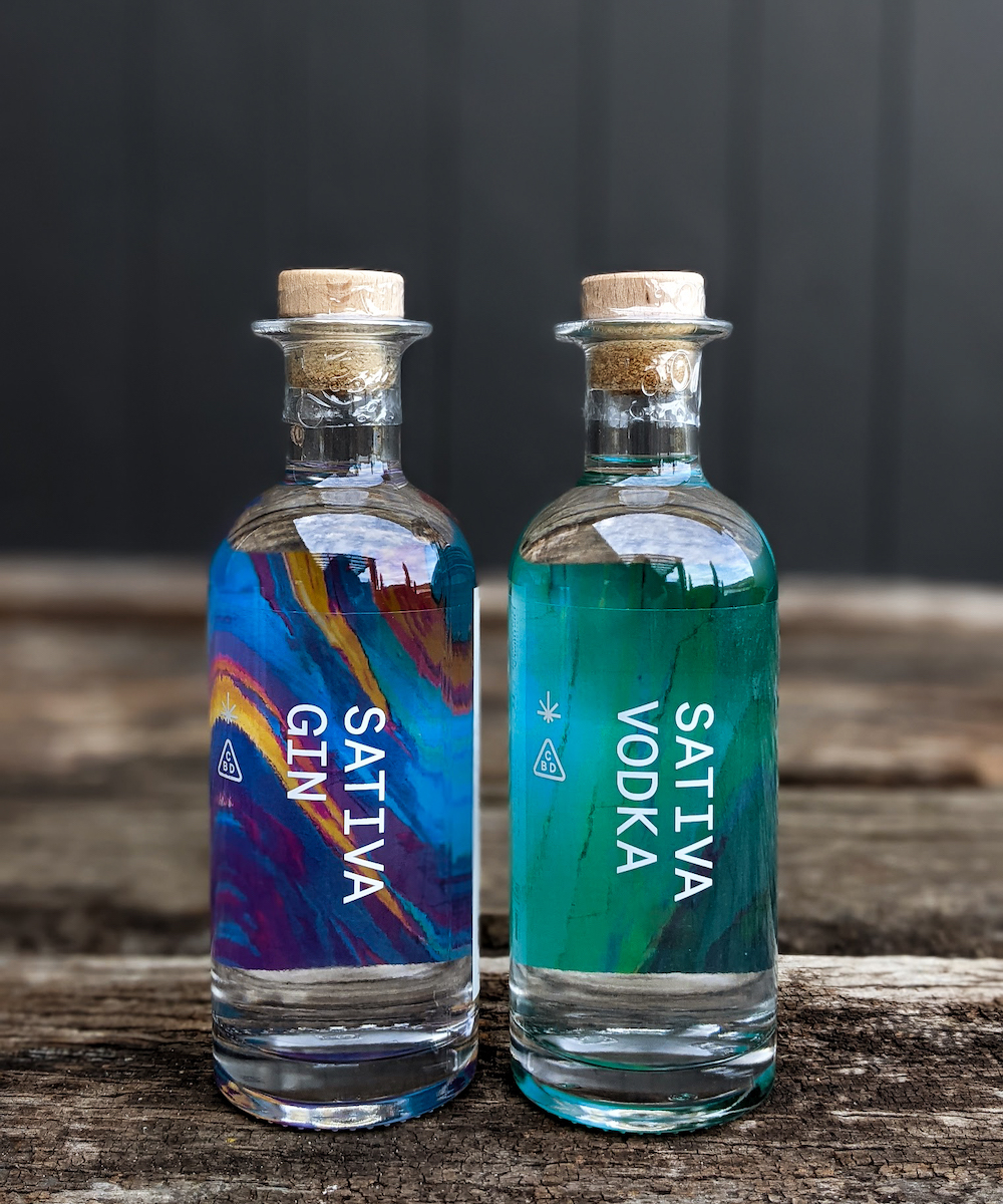 two bottles of spirits