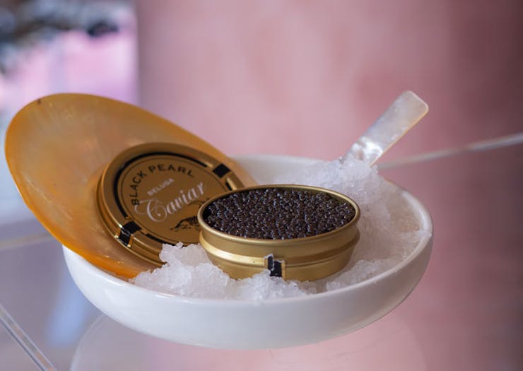 Caviar served at The Mayflower cafe. 