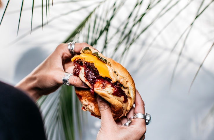 a burger from the norfolk house and hotel